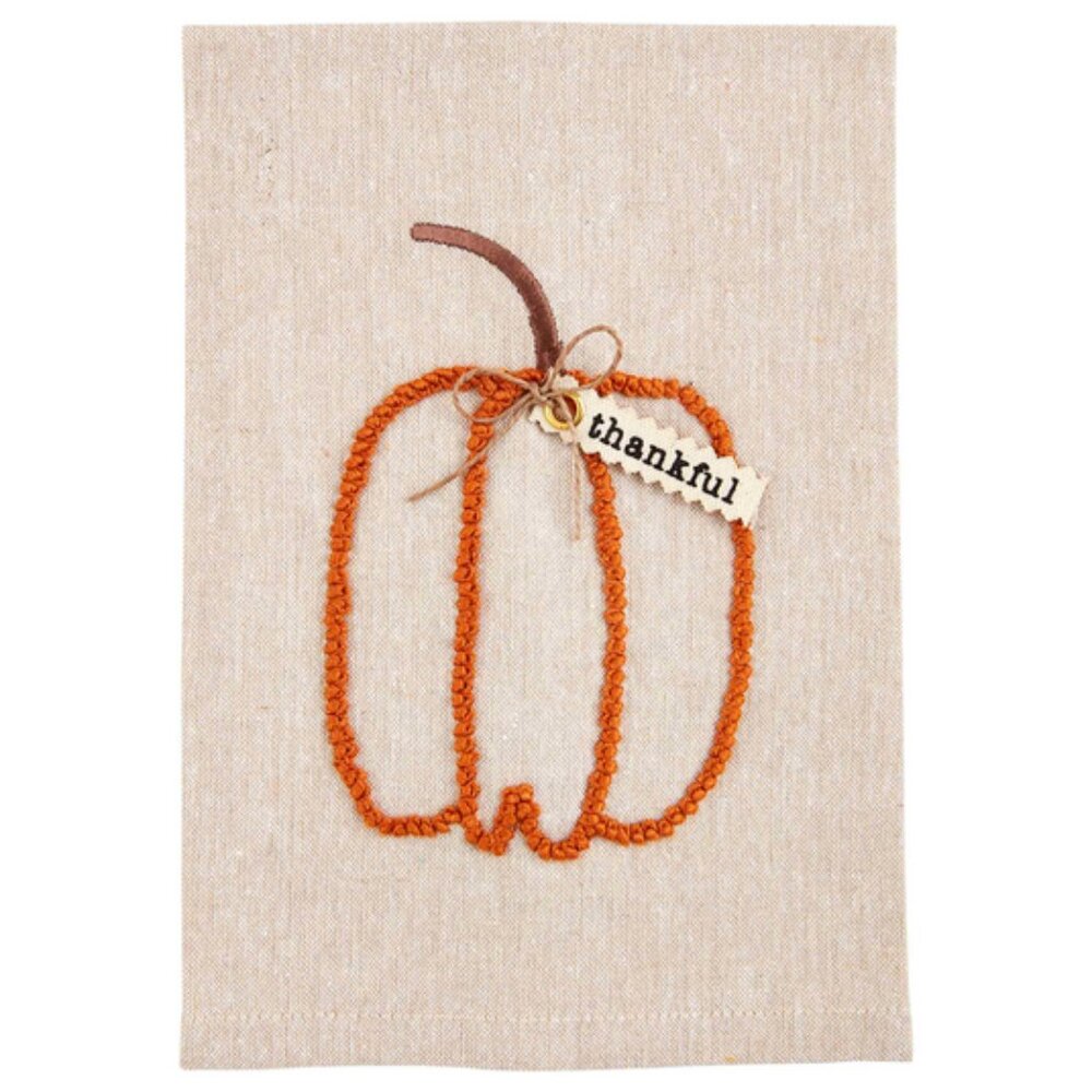 Mud Pie Pumpkin Fall Knotted Towel/NWT